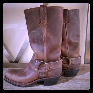 Frye Harness Mid Calf Leather Boot Size 7.5